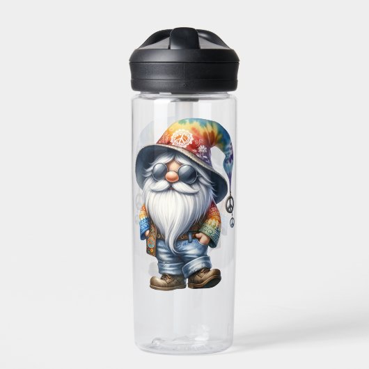 Hippy Gnome Trinkflasche (Vorderseite)