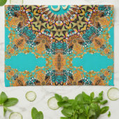 Hippy Goa Psychedelic Batik OM Stoffbanner Geschirrtuch (Gefaltet)