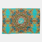 Hippy Goa Psychedelic Batik OM Stoffbanner Geschirrtuch (Horizontal)