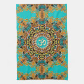 Hippy Goa Psychedelic Batik OM Stoffbanner Geschirrtuch (Vertikal)