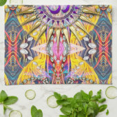 Hippy Goa Solar Lila OM Cloud-Banner Geschirrtuch (Gefaltet)