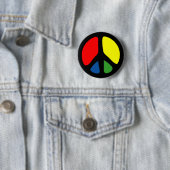 Hippy Groovy Peace Symbol Button (Beispiel)