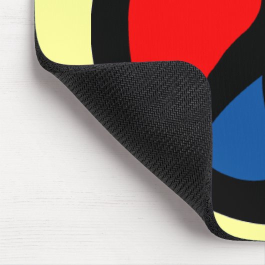 Hippy Groovy Peace Symbol Mousepad (Ecke)