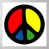 Hippy Groovy Peace Symbol Poster (Vorne)