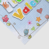 Hippy Groovy Style Happy Valentine's Day Seidenpapier (Ausschnitt)