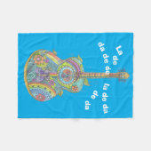 Hippy Guitar Fleecedecke (Vorderseite (Horizontal))