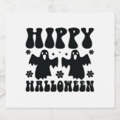 Hippy Halloween Schaumweinetikett (Einzelnes Label)