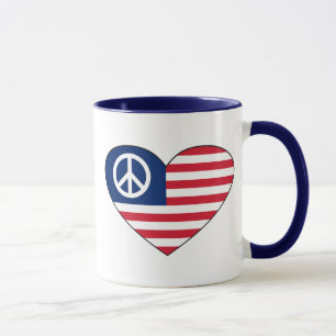 Hippy Herz-Tasse Tasse