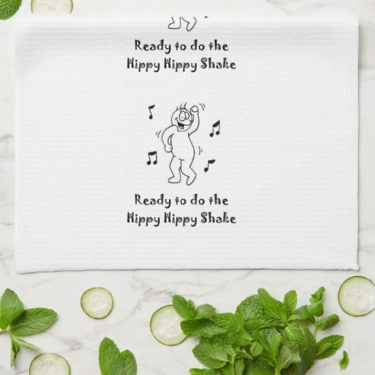 Hippy Hippy Erschütterung - lustige Geschirrtuch (Gefaltet)