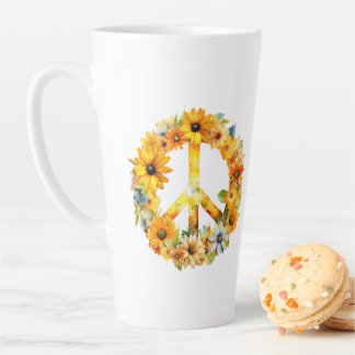 Hippy Hippy Sunflower Peace Sign Milchtasse