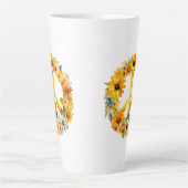 Hippy Hippy Sunflower Peace Sign Milchtasse (Vorderseite)