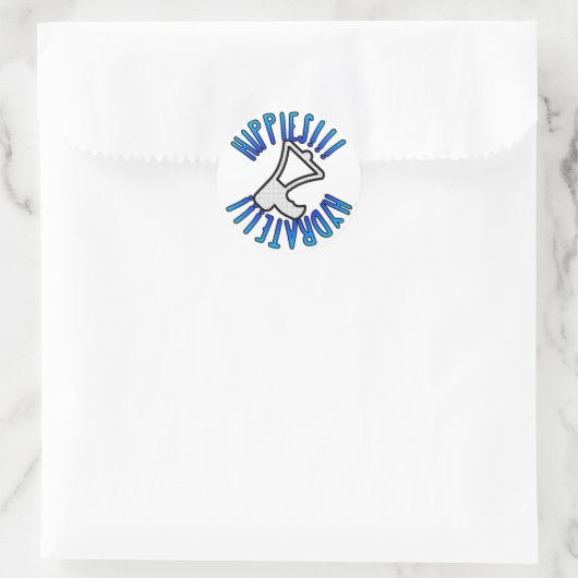 Hippy-Hydration-Sticker. Runder Aufkleber (Tasche)