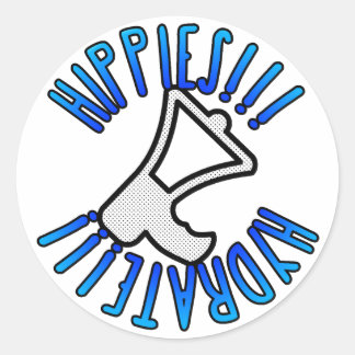 Hippy-Hydration-Sticker. Runder Aufkleber