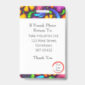 Hippy-ID-Karte (Vertikal/Portrait) Ausweis (Rückseite)