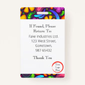 Hippy-ID-Karte (Vertikal/Portrait) Ausweis (Rückseite)