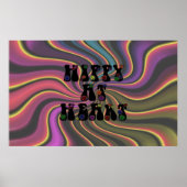 Hippy im Heart 60er Retro Poster (Vorne)