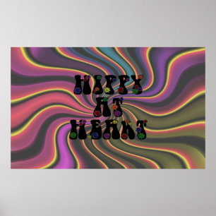 Hippy im Heart 60er Retro Poster