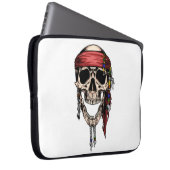 Hippy Jolly Roger Skull Laptopschutzhülle (Vorne Rechts)