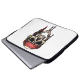 Hippy Jolly Roger Skull Laptopschutzhülle (Vorne Knopf)
