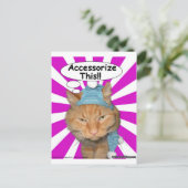 Hippy Kitty Accessorize Dies!! Postkarte (Stehend Vorderseite)