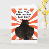 Hippy Kitty lässt mein Hintern so groß aussehen? Karte (Gelbe Blume)