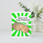 Hippy Kitty Sehr geehrter Herr, Tuna Bitte? Postkarte (Stehend Vorderseite)