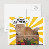 Hippy Kitty Was! Kein Fleisch? Postkarte (Vorne/Hinten)