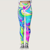 Hippy-Liebe hört Bubblegum-Marmor, Leggings (Vorderseite)
