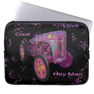 Hippy-Liebe-Traktor, 13-Zoll-Notebook-Rückenlehne Laptopschutzhülle