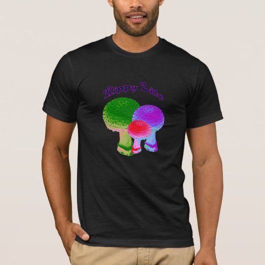Hippy Life Nebel Mushrooms T-Shirt (Vorderseite)