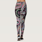 Hippy Paisley Bandanna Unique Retro Pants Custom Leggings (Rückseite)