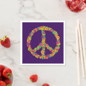Hippy Peace Blume Kinderdinner Party Serviette (Beispiel)