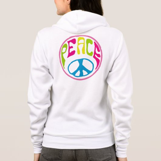 Hippy Peace Hoodie (Rückseite)