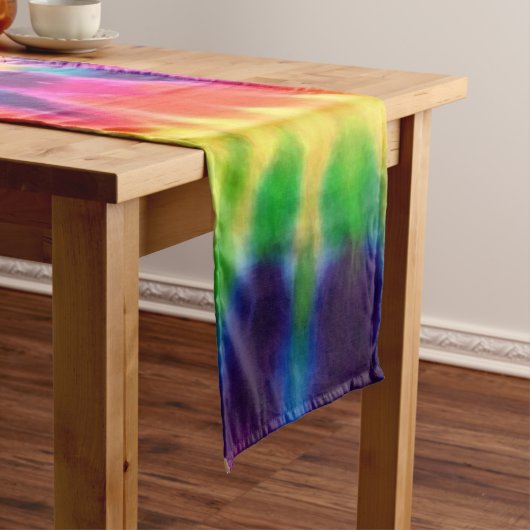 Hippy Peace Retro 60er Gefärbte Krawatte Medium Ta Mittelgroßer Tischläufer (Beispiel)