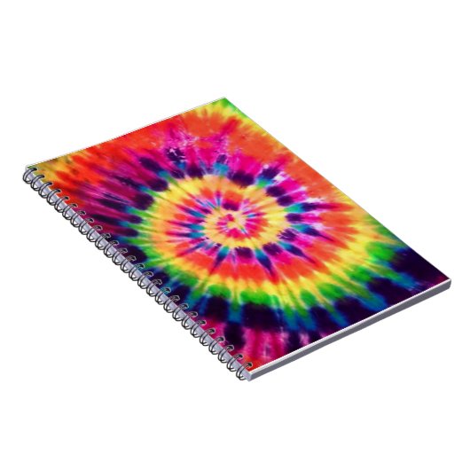 Hippy Peace Retro 60er Gefärbte Krawatte Notizblock (Rechte Seite)