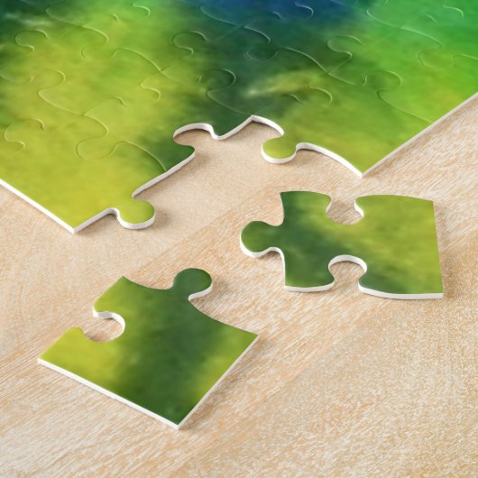 Hippy Peace Retro 60er Gefärbte Krawatte Puzzle (Seite)