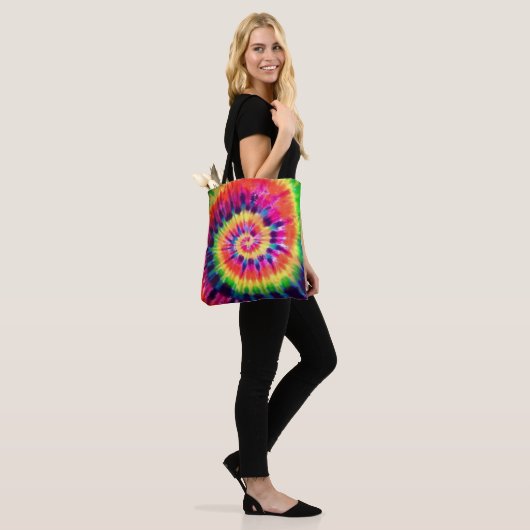 Hippy Peace Retro 60er Gefärbte Krawatte Tasche (Am Model)