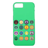 Hippy-Peace-Schild 60er-Farbmuster Case-Mate iPhone Hülle (Rückseite)