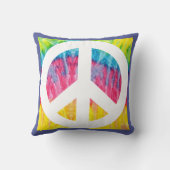 Hippy Peace-Schild Kissen (Rückseite)
