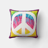 Hippy Peace-Schild Kissen (Rückseite)