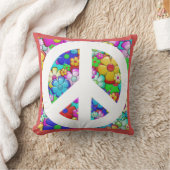 Hippy Peace-Schild Kissen (Decke)