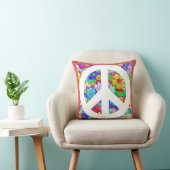 Hippy Peace-Schild Kissen (Stuhl )