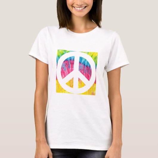 Hippy-Peace-Schild-T - Shirt (Vorderseite)