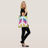 Hippy-Peace-Schild-Tasche Tasche (Am Model)