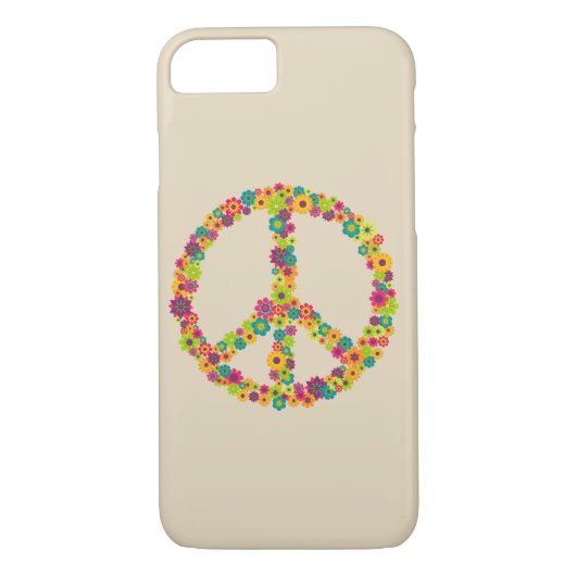 Hippy-Peace-Schilder-Blume Case-Mate iPhone Hülle (Rückseite)