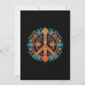 Hippy Peace Sign Wedding Einladung (Rückseite)