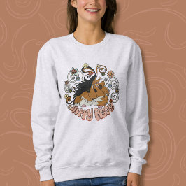 Hippy Piggy - Niedliche Guinea Schweinebild Sweatshirt