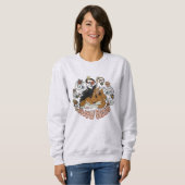 Hippy Piggy - Niedliche Guinea Schweinebild Sweatshirt (Vorne ganz)