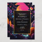 Hippy Psychedelic 70er 60er Wedding Einladung (Vorne/Hinten)