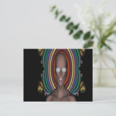 Hippy Punk Postkarte (Stehend Vorderseite)